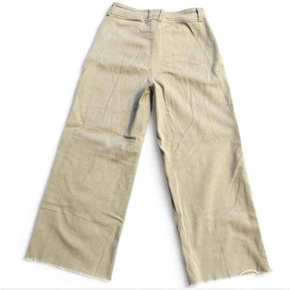 Women's Tan Wide-Leg cropped jeans. 26” - Picture 2 of 6